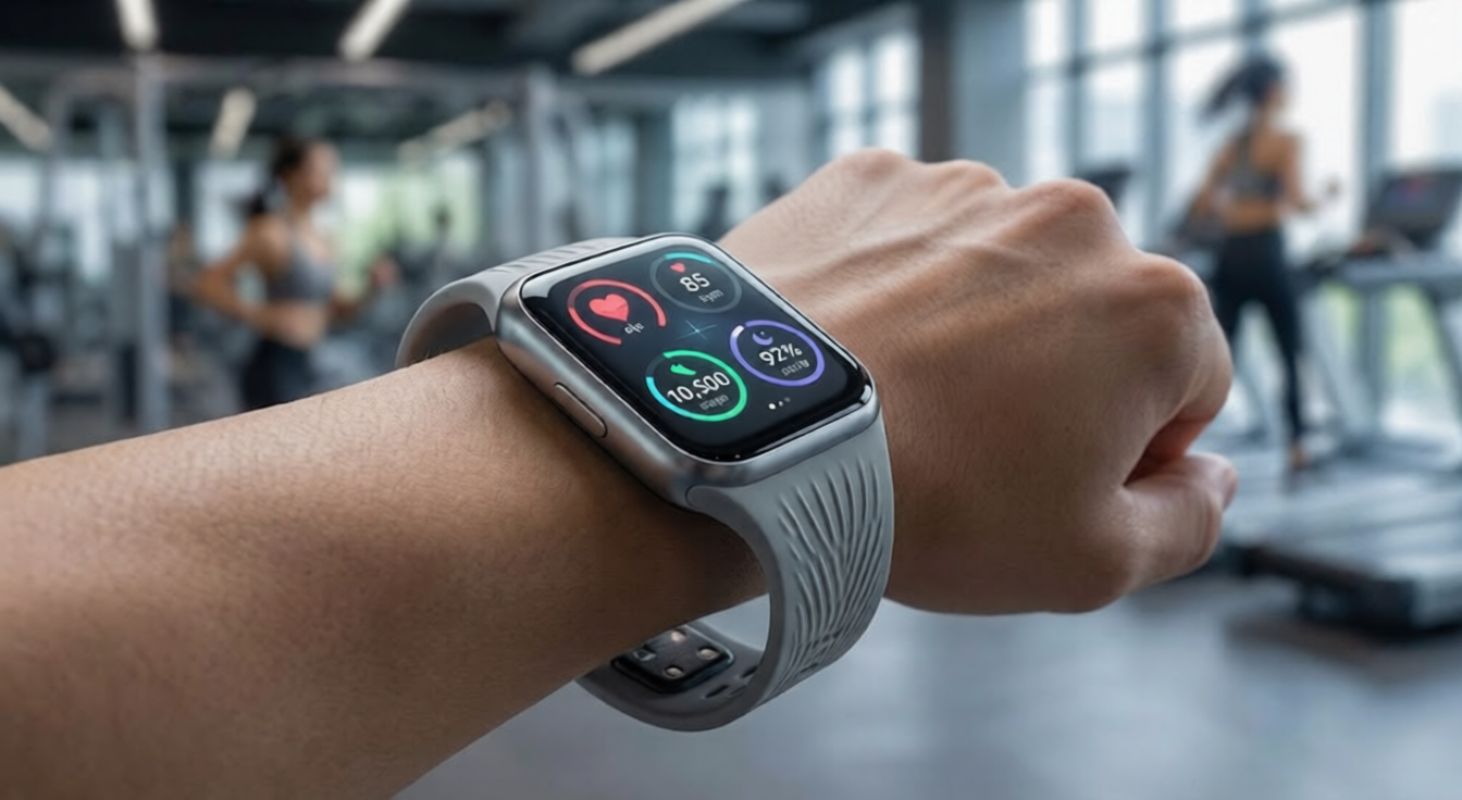 Modern AI Health Wearables 2026 tracking fitness on a user's wrist
