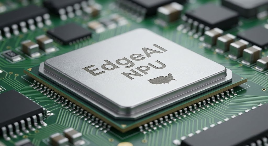 Close up of a powerful processor used in EdgeAI Smartphones for privacy