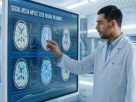 Doctor studying the Social Media Brain Impact 2026 on a digital screen