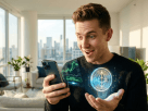 Excited trader checking Crypto Market Secrets