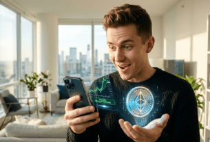 Excited trader checking Crypto Market Secrets