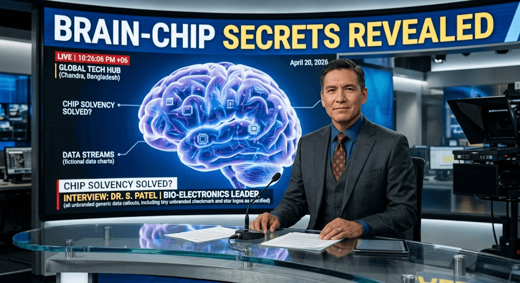 News Anchor reporting on Neuralink Human Trials