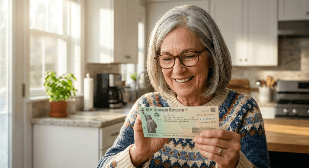 Happy senior checking Social Security News