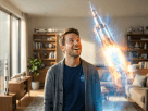 Amazed fan discovering Space Tourism Secrets