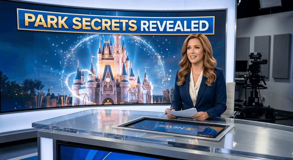 News Anchor reporting on Universal Studios News
