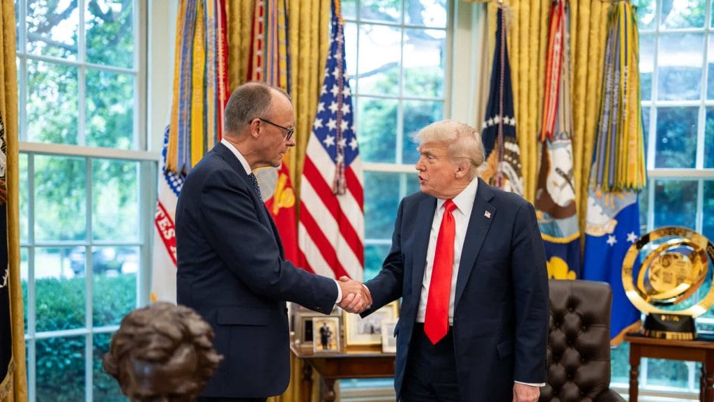 President Donald Trump and German Chancellor Friedrich Merz