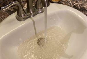 Toxic brown tap water triggering a severe toxic water warning for local citizens today