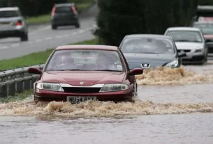 Dangerous conditions during a flash flood emergency causing huge road problems