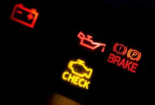 A dangerous broken engine showing a new car recall warning online