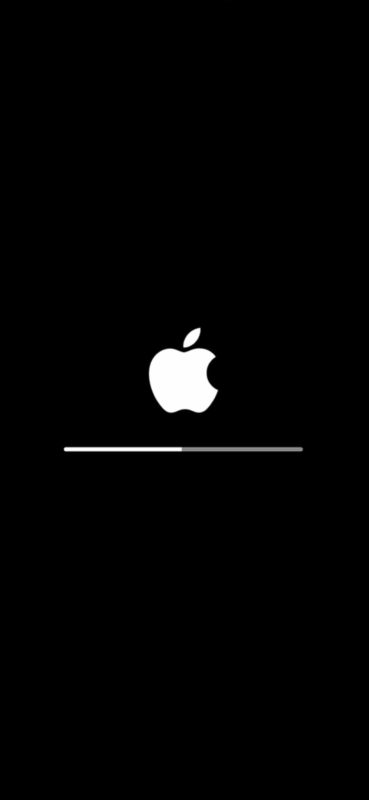 An iPhone screen displaying the urgent software update installation progress