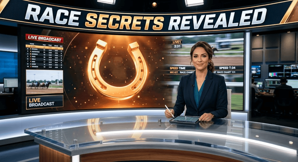 News Anchor reporting on Kentucky Derby News