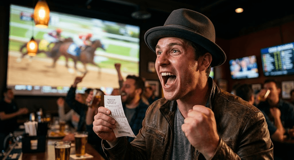 Excited fan checking Kentucky Derby News