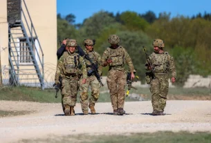 US military forces and NATO allies amidst troop withdrawal discussions