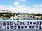 Relatives showing photos during the Mexico disappeared families protest ahead of the World Cup today