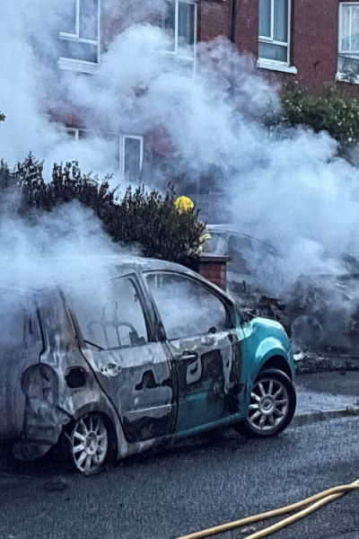 Police forces responding to the active Belfast anti immigrant protests and city violence today