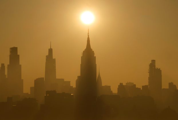 A glaring sun showing the dangerous Kansas City heat advisory affecting Missouri and Kansas today